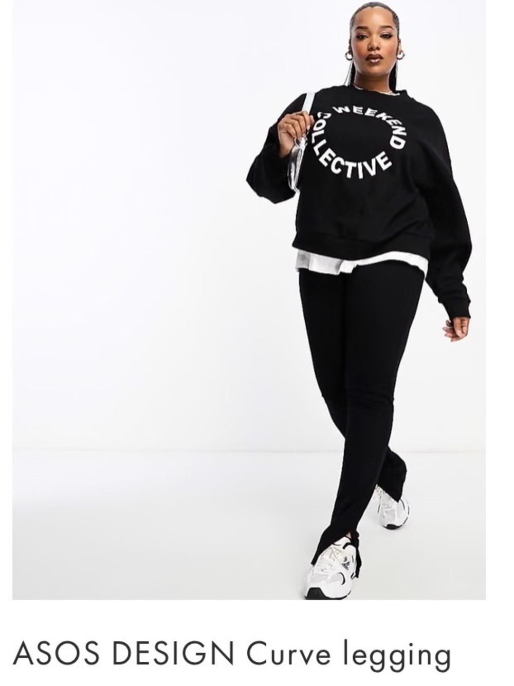 ASOS Curve Black High-Waist Leggings